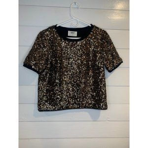 Juicy Gold Sequin Boxy Tee Small